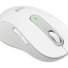 Logitech Signature M650 - Mus - optisk - 5 knapper - trådløs - Bluetooth, 2.4 GHz - Logitech Logi Bolt USB-modtager - off-white