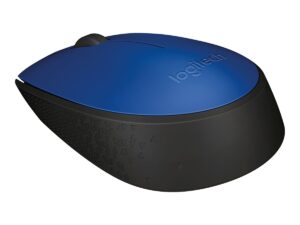 Logitech M171 - Mus - højre- og venstrehåndet - trådløs - 2.4 GHz - trådløs modtager (USB) - sort, blå - Billede 3