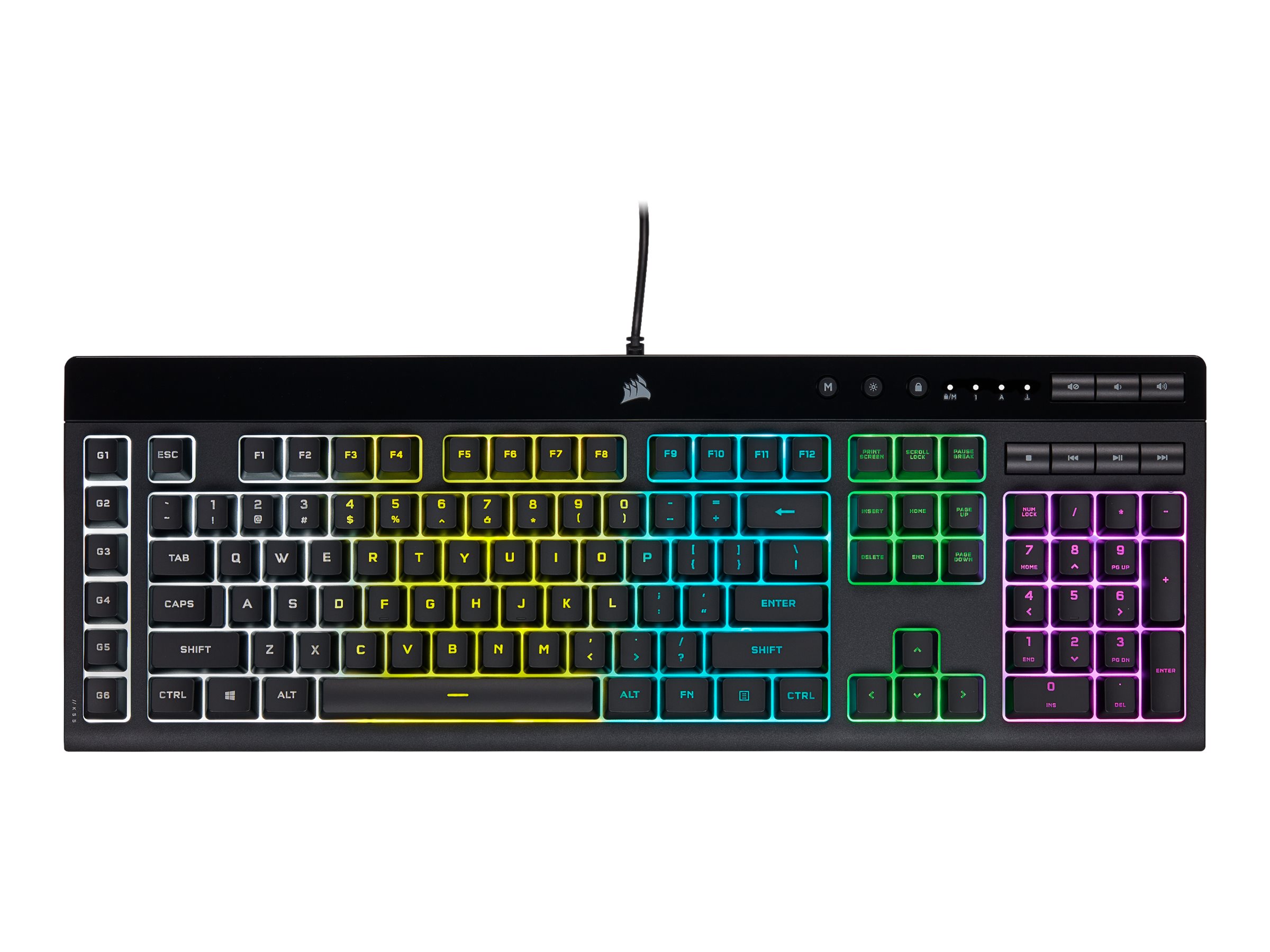 CORSAIR Gaming K55 RGB PRO - Tastatur - bagbelyst - USB - Nordisk - sort - Billede 5