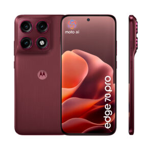 Motorola Edge 70 Pro - 5G smartphone - dual-SIM - RAM 12 GB / Intern hukommelse 512 GB - OLED display - 6.78"" - 2772 x 1272 pixels (144 Hz) - 3x bagkamera 50 MP, 50 MP, 50 MP - front camera 50 MP - pantone zinfandel - Billede 2