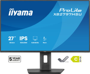 iiyama ProLite XB2797HSU-B1 - LED-skærm - 27"" - 1920 x 1080 Full HD (1080p) @ 120 Hz - IPS - 350 cd/m² - 1500:1 - 4 ms - HDMI, DisplayPort - højtalere - sort, mat - Billede 4
