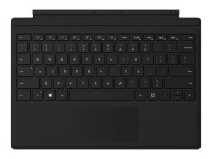 Microsoft Surface Pro Type Cover with Fingerprint ID - Tastatur - med trackpad, accelerometer - bagbelyst - AZERTY - fransk - sort - kommerciel - for Surface Pro (Midt 2017), Pro 3, Pro 4