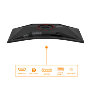 AOC Gaming CU34G4Z - LED-skærm - gaming - kurvet - 34"" - 3440 x 1440 WQHD @ 240 Hz - Fast VA - 450 cd/m² - 2500:1 - DisplayHDR 400 - 0.5 ms - 2xHDMI, DisplayPort - sort, rød - Billede 4