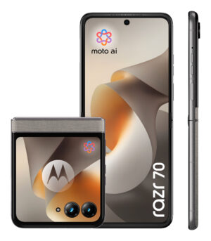 Motorola RAZR 70 - 5G smartphone - dual-SIM - RAM 8 GB / Intern hukommelse 256 GB - OLED display - 6.9"" - 2640 x 1080 pixels (120 Hz) - 2x bagkameraer 50 MP, 50 MP - front camera 32 MP - pantone hematite - Billede 3