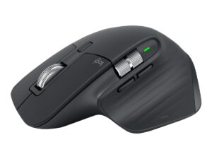 Logitech Master Series MX Master 3S - Mus - ergonomisk - optisk - 7 knapper - trådløs - Bluetooth, 2.4 GHz - Logitech Logi Bolt USB-modtager - grafit