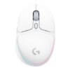 Logitech G G705 - Mus - små hænder - 6 knapper - trådløs - Bluetooth - USB Logitech LIGHTSPEED-modtager - hvid