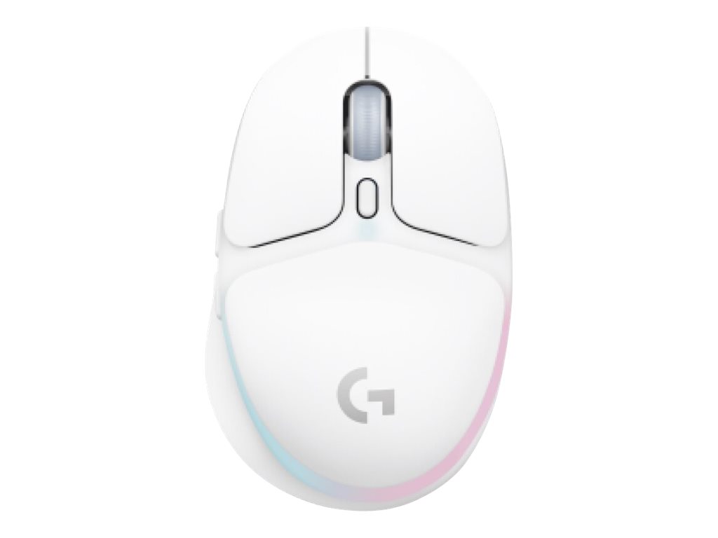 Logitech G G705 - Mus - små hænder - 6 knapper - trådløs - Bluetooth - USB Logitech LIGHTSPEED-modtager - hvid