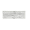 CHERRY KW 3000 - Tastatur - lav støj, fuld størrelse - trådløs - 2.4 GHz - QWERTZ - tysk - hvid