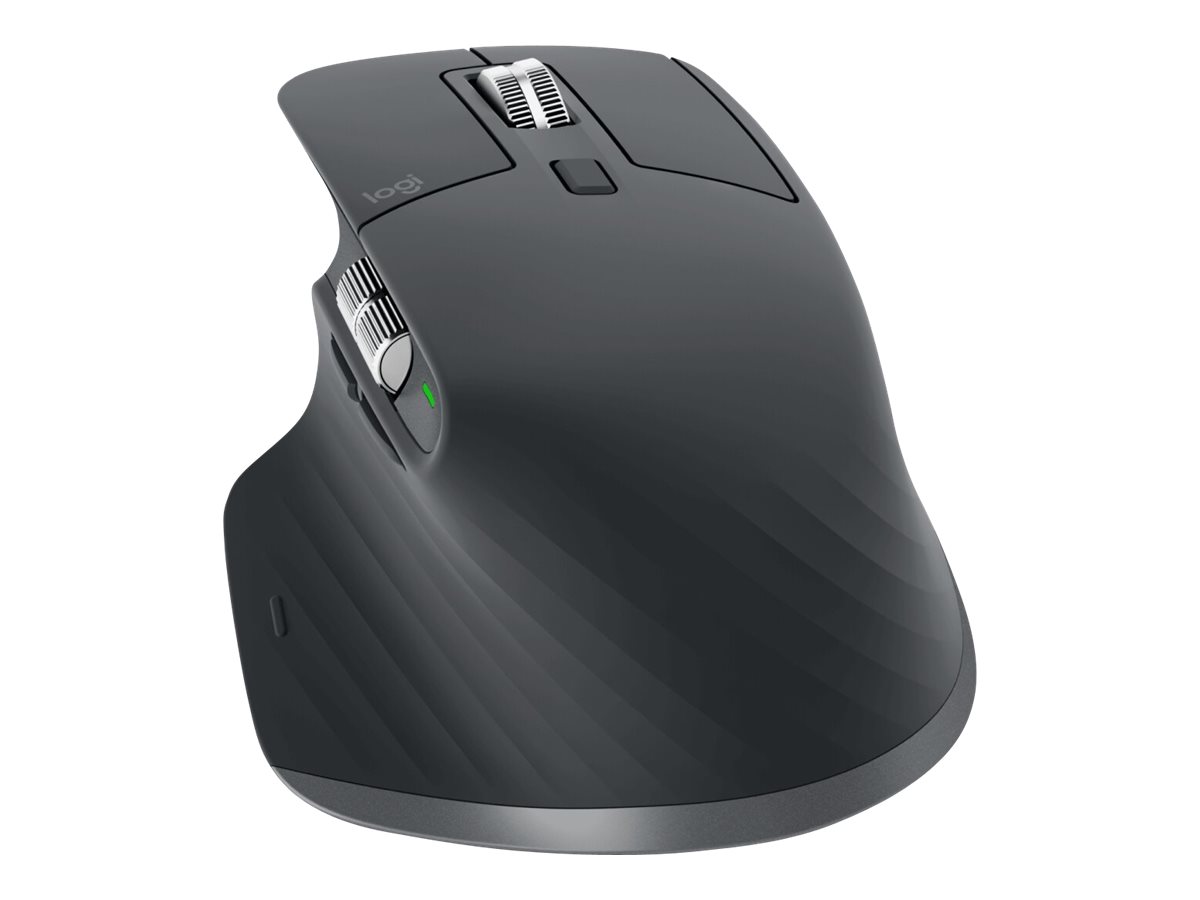 Logitech Master Series MX Master 3S - Mus - ergonomisk - optisk - 7 knapper - trådløs - Bluetooth, 2.4 GHz - Logitech Logi Bolt USB-modtager - grafit - Billede 4