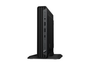 HP Pro 400 G9 - Mini Core i5 i5-14500T / op til 4.8 GHz - RAM 16 GB - SSD 512 GB - NVMe - UHD Graphics 770 - Gigabit Ethernet, IEEE 802.11ax (Wi-Fi 6E), Bluetooth 5.3 - Win 11 Pro - skærm: ingen - tastatur: tysk - med HP Wolf Pro Security Edition (1 år)