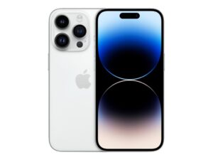 Apple iPhone 14 Pro - 5G smartphone - dual-SIM / Intern hukommelse 128 GB - OLED-skærm - 6.1"" - 2556 x 1179 pixels (120 Hz) - 3x bagkamera 48 MP, 12 MP, 12 MP - front camera 12 MP - sølv - Preowned Grade B