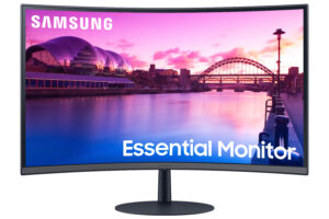Samsung S27C390EAU - S39C Series - LED-skærm - kurvet - 27"" - 1920 x 1080 Full HD (1080p) @ 75 Hz - VA - 250 cd/m² - 3000:1 - 4 ms - 2xHDMI, DisplayPort - højtalere - sort, mørkeblå/gå