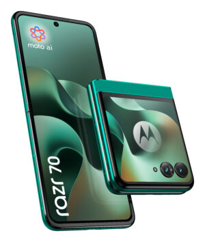 Motorola RAZR 70 - 5G smartphone - dual-SIM - RAM 8 GB / Intern hukommelse 256 GB - OLED display - 6.9"" - 2640 x 1080 pixels (120 Hz) - 2x bagkameraer 50 MP, 50 MP - front camera 32 MP - pantone sportsgrøn
