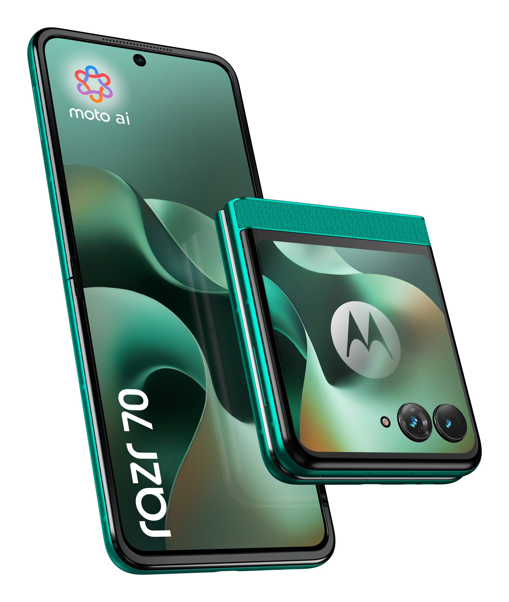 Motorola RAZR 70 - 5G smartphone - dual-SIM - RAM 8 GB / Intern hukommelse 256 GB - OLED display - 6.9"" - 2640 x 1080 pixels (120 Hz) - 2x bagkameraer 50 MP, 50 MP - front camera 32 MP - pantone sportsgrøn
