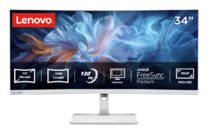 Lenovo L34W-4C - LED-skærm - kurvet - 34"" - 3440 x 1440 @ 120 Hz - VA - 350 cd/m² - 3000:1 - HDR10 - 1 ms - 2xHDMI, DisplayPort - skygrå - Billede 4