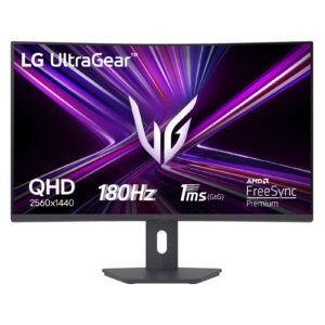 LG UltraGear 32G600A-B - LED-skærm - gaming - kurvet - 32"" - 2560 x 1440 QHD @ 180 Hz - VA - 300 cd/m² - 3000:1 - HDR10 - 1 ms - 2xHDMI, DisplayPort