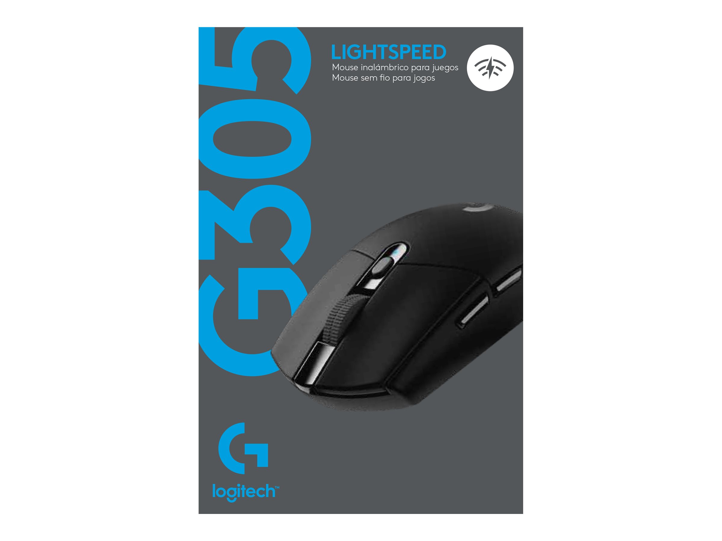 Logitech G G305 - Mus - optisk - 6 knapper - trådløs - 2.4 GHz - trådløs modtager (USB) - sort - Billede 5
