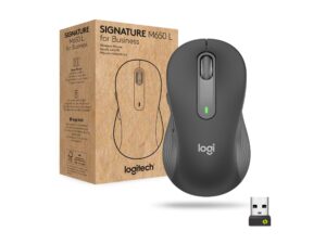 Logitech Signature M650 L for Business - Mus - højrehåndet - 5 knapper - trådløs - Bluetooth, 2.4 GHz - Logitech Logi Bolt USB-modtager - grafit - Billede 2