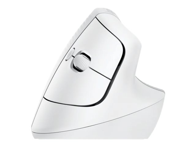 Logitech Lift Vertical Ergonomic Mouse - Lodret mus - ergonomisk - optisk - 6 knapper - trådløs - Bluetooth, 2.4 GHz - Logitech Logi Bolt USB-modtager - off-white - Billede 4