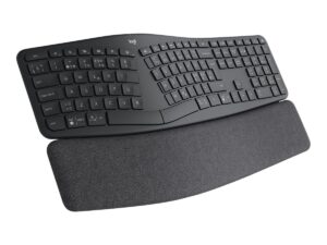 Logitech Ergo Series ERGO K860 for Business - Tastatur - full size - trådløs - 2.4 GHz, Bluetooth 5.0 LE - QWERTY - Pan Nordic - grafit - Billede 3