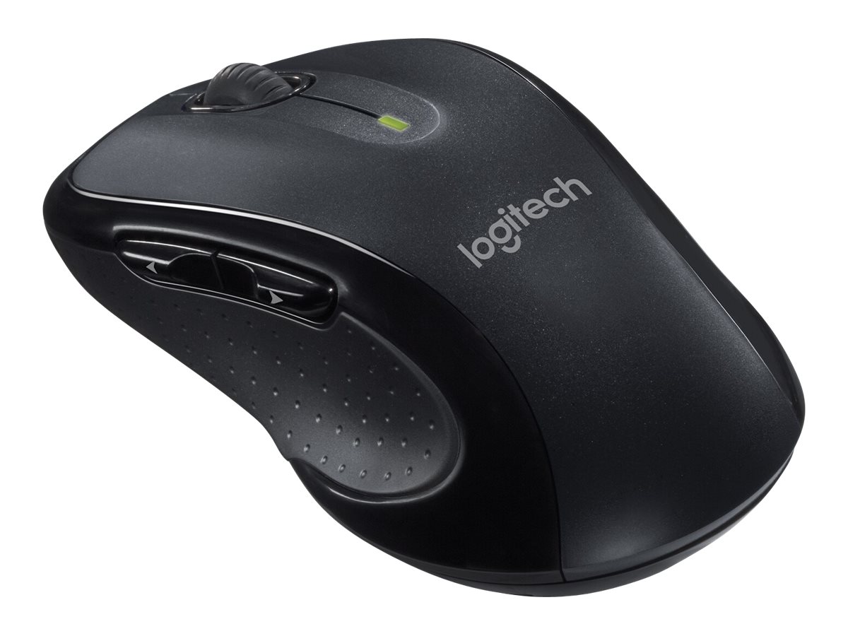 Logitech M510 - Mus - højrehåndet - laser - 5 knapper - trådløs - 2.4 GHz - trådløs modtager (USB) - sort - Billede 3