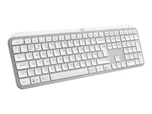 Logitech MX Keys S - Tastatur - bagbelyst - trådløs - Bluetooth LE - QWERTY - nordisk (dansk/finsk/norsk/svensk) - tastkontakt: Scissor-Key - bleg grå - Billede 4