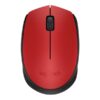 Logitech M171 - Mus - trådløs - 2.4 GHz - trådløs modtager (USB) - sort, rød
