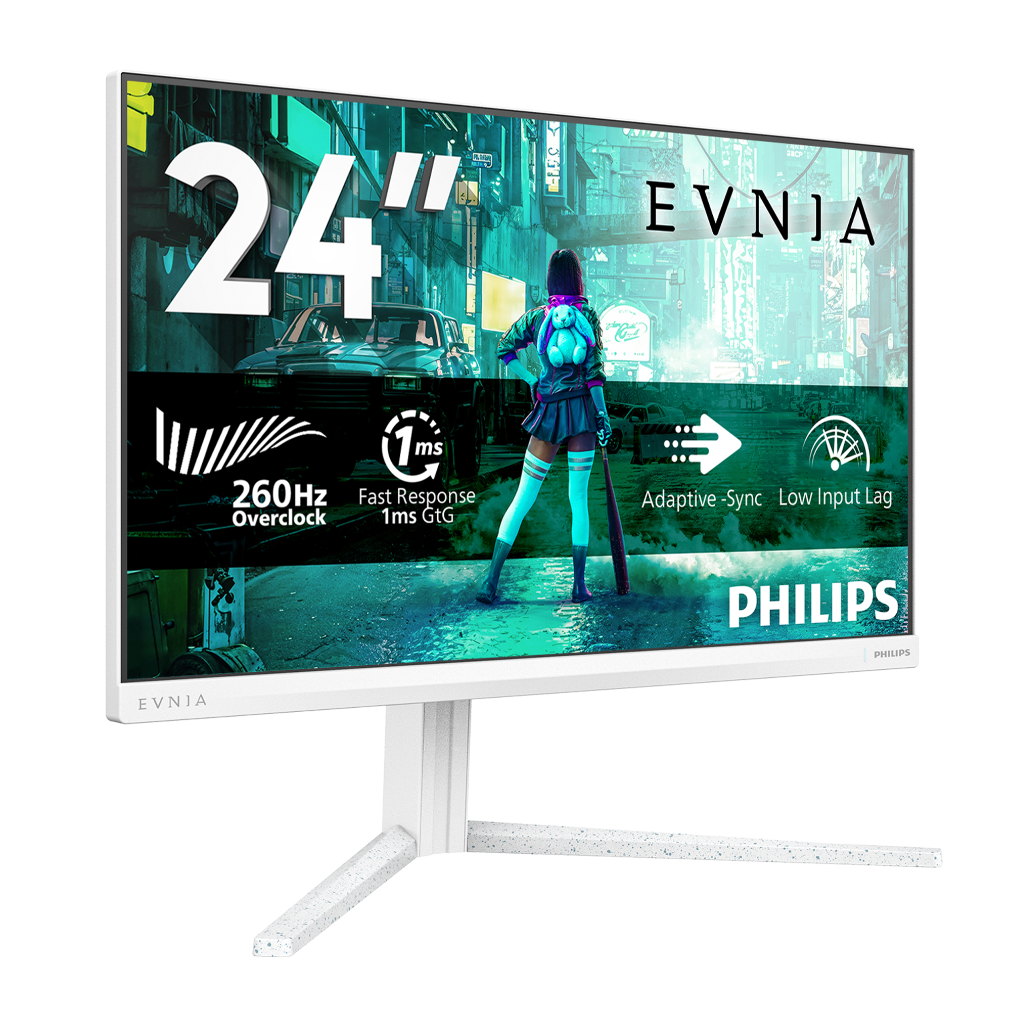 Philips Evnia 3000 24M2N3201P/00 computerskærm 60,5 cm (23.8") 1920 x 1080 pixel Fuld HD LCD Hvid - Billede 2