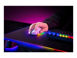 Razer Basilisk V3 pro - Mus - ergonomisk - højrehåndet - optisk - 11 knapper - kablet, trådløs - Bluetooth, 2.4 GHz - trådløs modtager (USB) - hvid - Billede 2