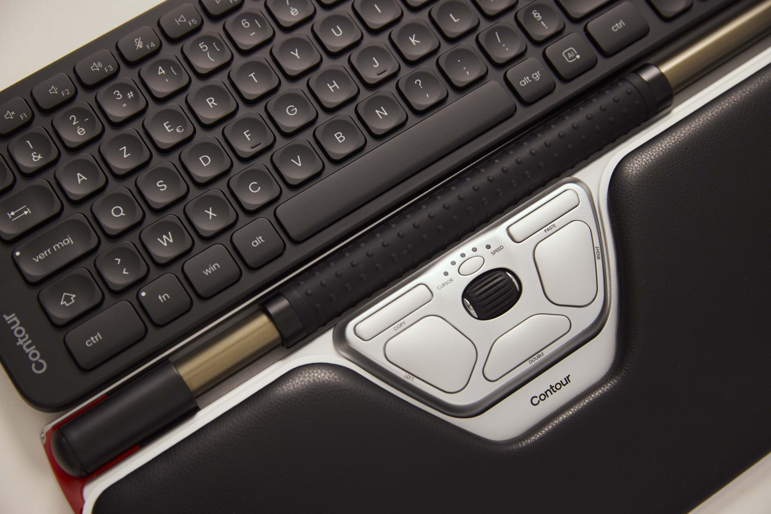 Contour RollerMouse - Sæt med mus og tastatur - mellemstørrelse - trådløs - Bluetooth 5.1 - QWERTY - Pan Nordic - Billede 3
