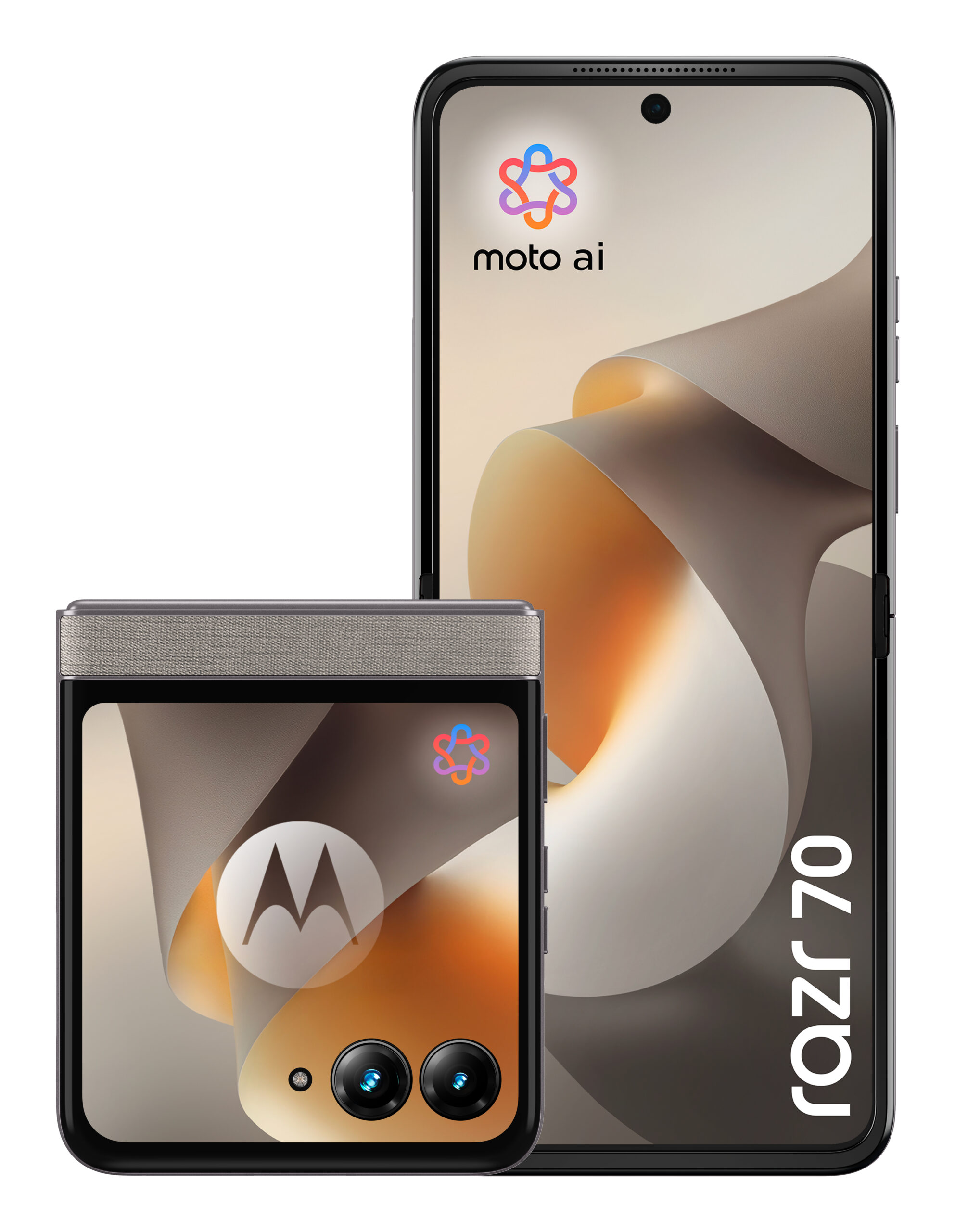 Motorola RAZR 70 - 5G smartphone - dual-SIM - RAM 8 GB / Intern hukommelse 256 GB - OLED display - 6.9"" - 2640 x 1080 pixels (120 Hz) - 2x bagkameraer 50 MP, 50 MP - front camera 32 MP - pantone hematite - Billede 2