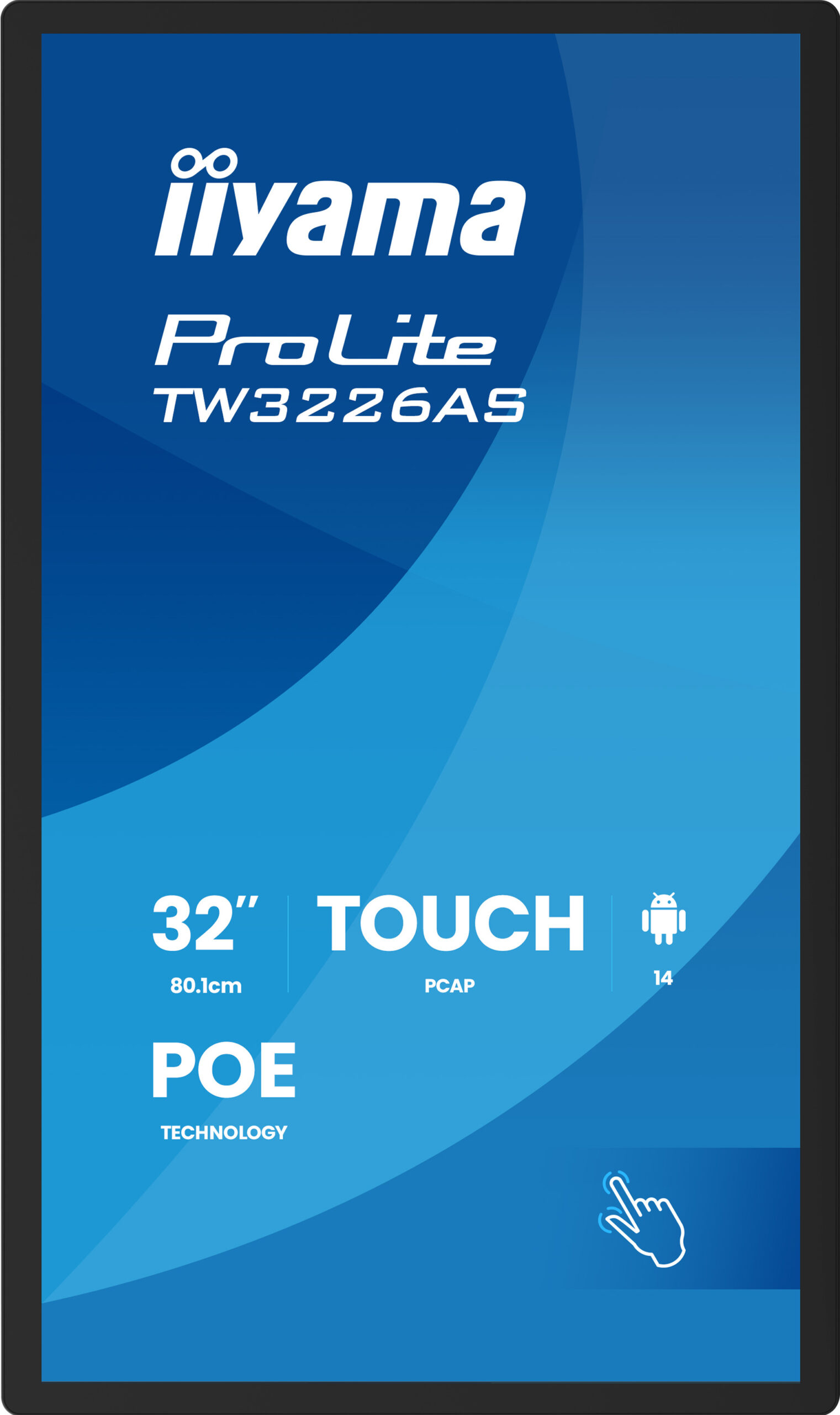 iiyama TW3226AS-B3P skilte display Kiosk design 80 cm (31.5") LED Wi-Fi 430 cd/m² Fuld HD Sort Berøringsskærm Indbygget processer Android 24/7 - Billede 4