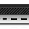 T1A HP EliteDesk 800 G4 Refurbished Intel® Core™ i5 i5-8500T 8 GB DDR4-SDRAM 256 GB SSD Windows 11 Pro Mini PC Sort, Sølv