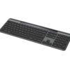Logitech Signature Slim Solar+ K980 for Business - Tastatur - full size - trådløs - Bluetooth LE, USB-C - QWERTY - US International - tastkontakt: sakseskalibratorer - grafit