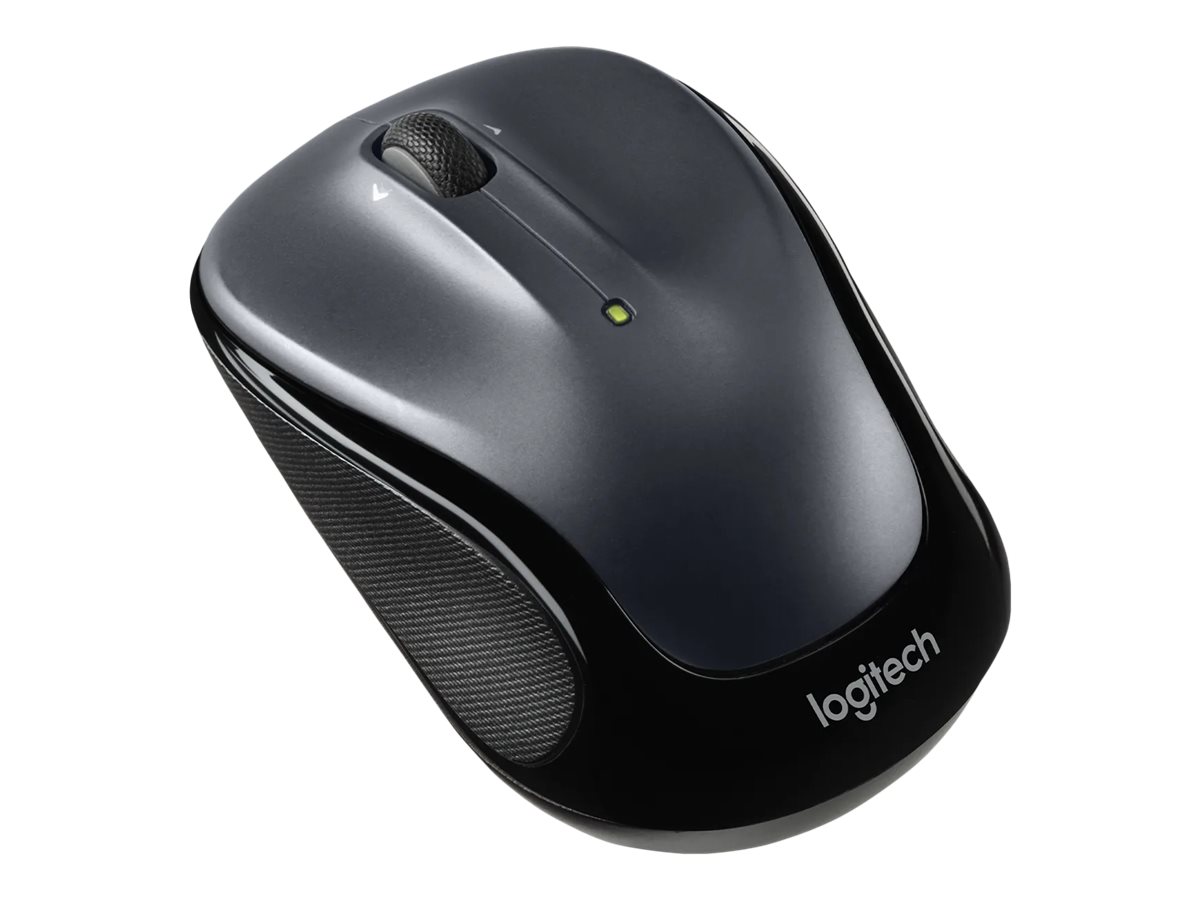 Logitech M325s - Mus - højre- og venstrehåndet - optisk - 5 knapper - trådløs - 2.4 GHz - trådløs modtager (USB) - mørkegrå