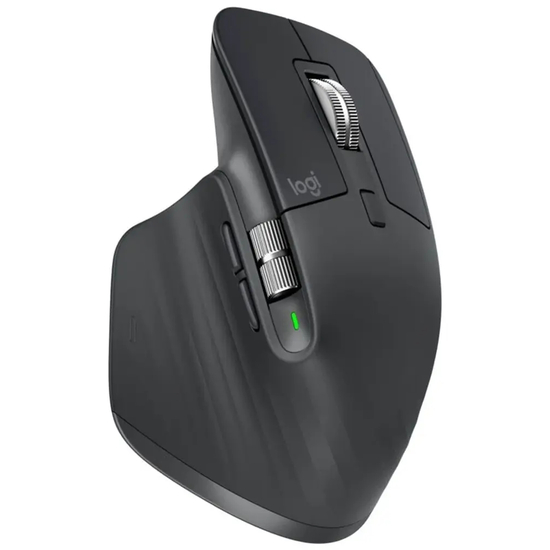 Logitech Master Series MX Master 3S - Mus - ergonomisk - optisk - 7 knapper - trådløs - Bluetooth, 2.4 GHz - uden dongle - grafit - Billede 4