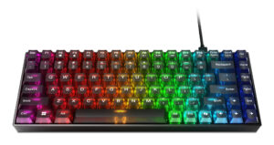 Lenovo Legion K510 Mini Pro - Tastatur - 75% - compact - bagbelyst - USB - QWERTY - Amk. engelsk - tastkontakt: Brown Tactile - gennemsigtig, sort - for ThinkPad T16 Gen 4 21QN