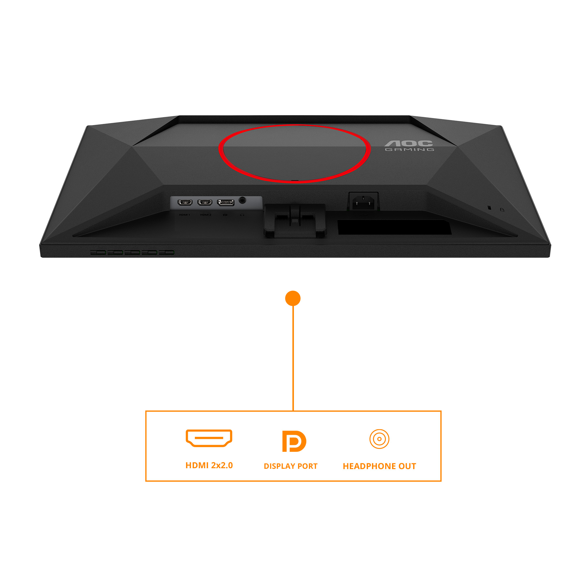 AOC Gaming 24G4HRE - LED-skærm - gaming - 24"" (23.8"" til at se) - 1920 x 1080 Full HD (1080p) @ 200 Hz - Fast IPS - 300 cd/m² - HDR10 - 0.5 ms - 2xHDMI, DisplayPort - højtalere - Billede 3