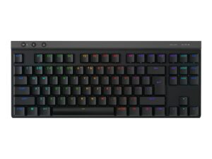 Logitech G G515 - Tastatur - LIGHTSPEED - TKL - bagbelyst - trådløs - USB, Bluetooth, 2.4 GHz - QWERTY - US International - tastkontakt: GL Tactile - sort