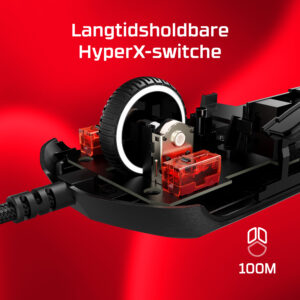 HyperX Pulsefire Haste 2 - Mus - optisk - 6 knapper - kablet - hvid - Billede 3
