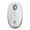 Logitech B100 - Mus - højre- og venstrehåndet - optisk - 3 knapper - kablet - USB - hvid