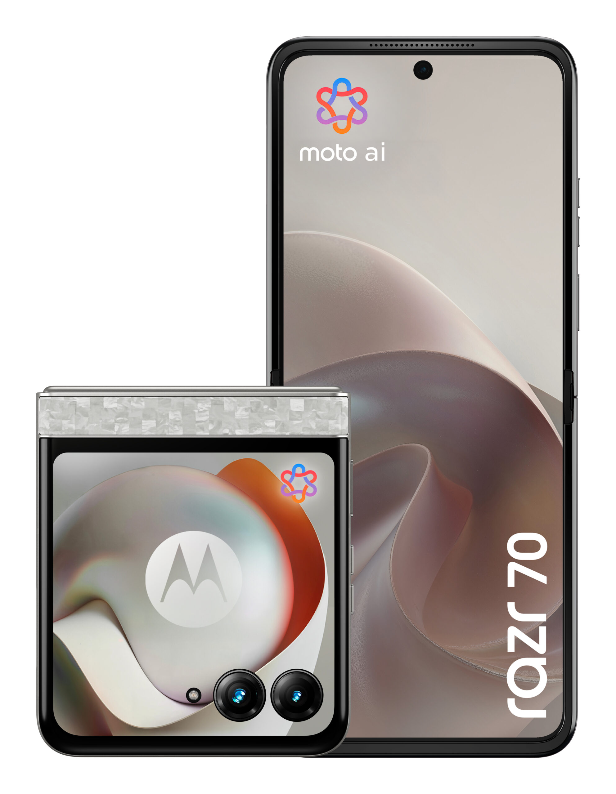 Motorola razr 70, 17,5 cm (6.9"), 8 GB, 256 GB, 50 MP, Android 16.0, Hvid - Billede 2