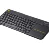 Logitech Wireless Touch Keyboard K400 Plus - Tastatur - trådløs - 2.4 GHz - QWERTY - US International - sort