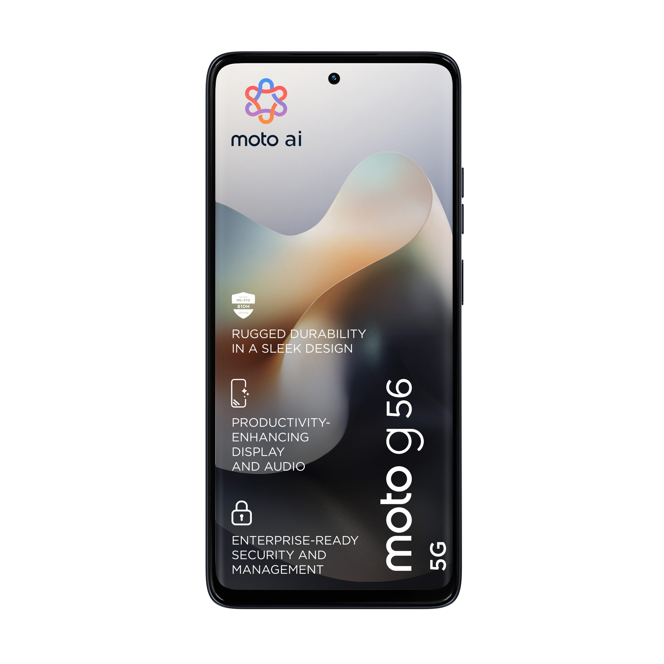 Motorola Moto G56 - 5G smartphone - dual-SIM - RAM 8 GB / Intern hukommelse 256 GB - microSD slot - LCD-skærm - 6.72"" - 2400 x 1080 pixels - (120 Hz) - 2x bagkameraer 50 MP, 8 MP - front camera 32 MP - pantone sort østers - Billede 2