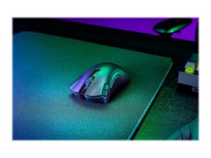 Razer DeathAdder V2 X HyperSpeed - Mus - ergonomisk - højrehåndet - optisk - 7 knapper - trådløs - 2.4 GHz, Bluetooth 5.1 LE - trådløs modtager (USB) - Billede 2