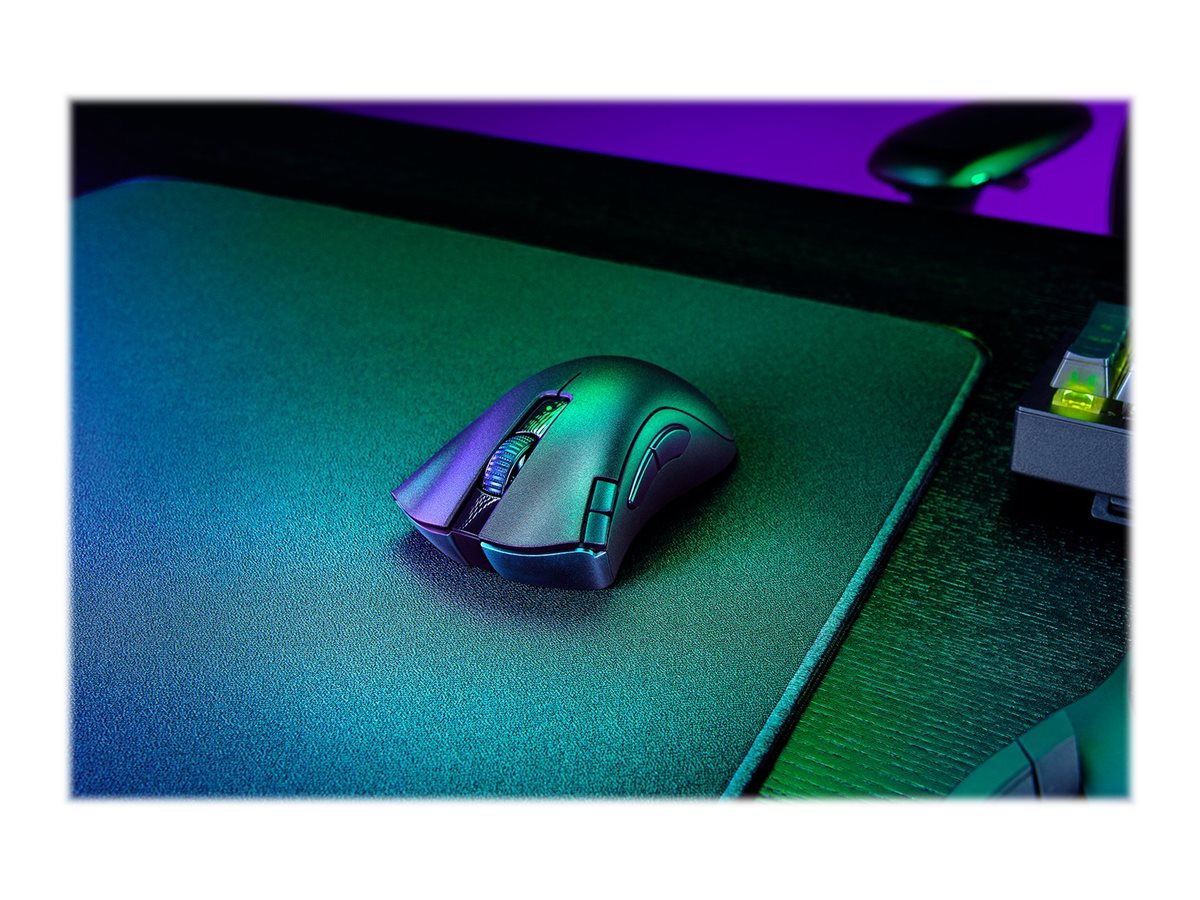 Razer DeathAdder V2 X HyperSpeed - Mus - ergonomisk - højrehåndet - optisk - 7 knapper - trådløs - 2.4 GHz, Bluetooth 5.1 LE - trådløs modtager (USB) - Billede 2