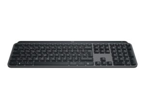 Logitech MX Keys S - Tastatur - bagbelyst - trådløs - Bluetooth LE - QWERTY - US International - tastkontakt: Scissor-Key - grafit - med Palm Rest