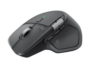 Logitech MX Master 4 - Mus - 8 knapper - trådløs - Bluetooth, 2.4 GHz - trådløs modtager (USB) - grafit