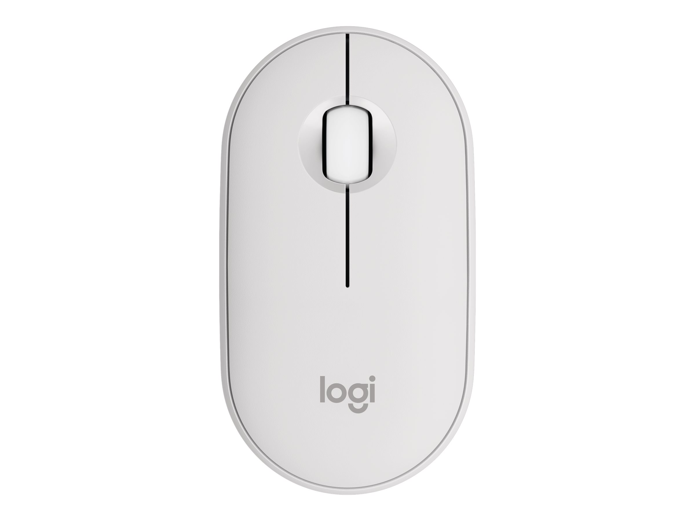 Logitech Pebble Mouse 2 M350s - Mus - optisk - 3 knapper - trådløs - Bluetooth 5.2 LE - tonalt hvidt - Billede 3