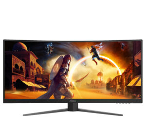 AOC Gaming CU34G4Z - LED-skærm - gaming - kurvet - 34"" - 3440 x 1440 WQHD @ 240 Hz - Fast VA - 450 cd/m² - 2500:1 - DisplayHDR 400 - 0.5 ms - 2xHDMI, DisplayPort - sort, rød - Billede 5